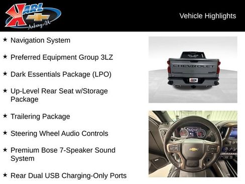 Certified 2022 Chevrolet Silverado 1500 High Country w/ LPO, Dark Essentials Package image 2