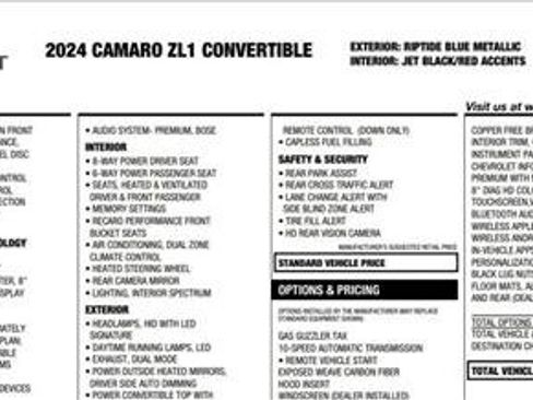 Used 2024 Chevrolet Camaro ZL1 image 2