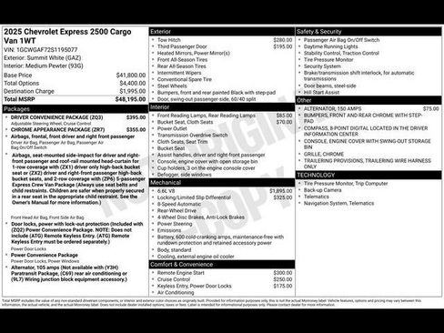 New 2025 Chevrolet Express 2500 w/ Driver Convenience Package image 27