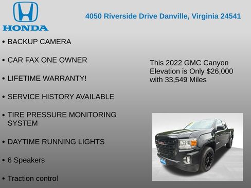 Used 2022 GMC Canyon Elevation RWD image 12