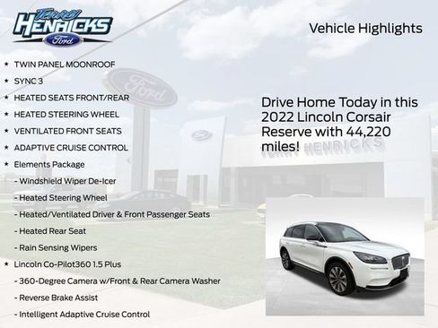 Used 2022 Lincoln Corsair Reserve w/ Equipment Group 201A AWD/4WD image 4