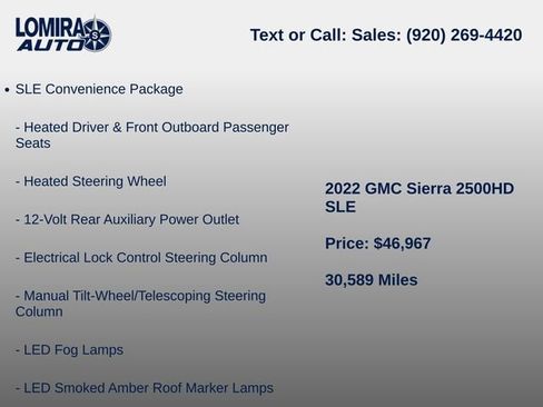 Used 2022 GMC Sierra 2500 SLE w/ SLE Convenience Package AWD/4WD image 7