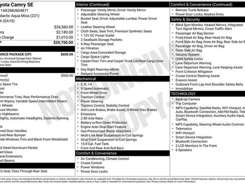 Used 2021 Toyota Camry SE w/ Convenience Package image 5