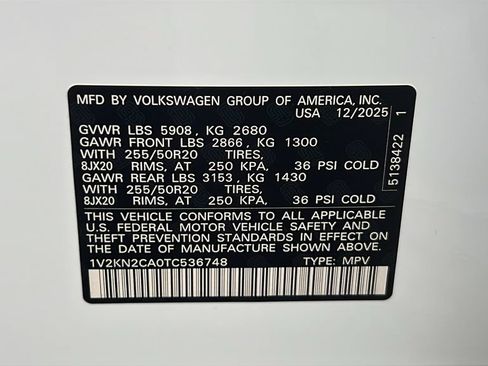 New 2026 Volkswagen Atlas SE AWD/4WD image 30