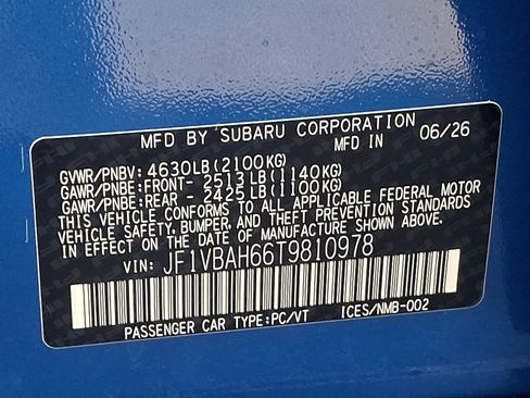New 2026 Subaru WRX AWD/4WD image 15