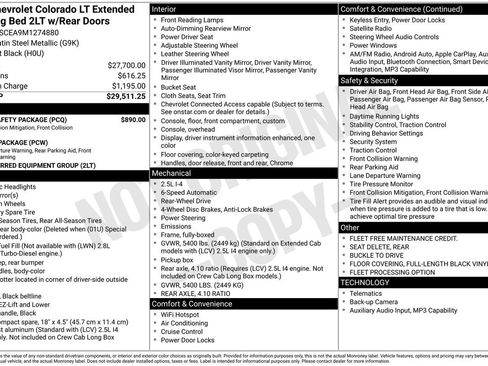 Used 2021 Chevrolet Colorado LT w/ Fleet Safety Package RWD image 9
