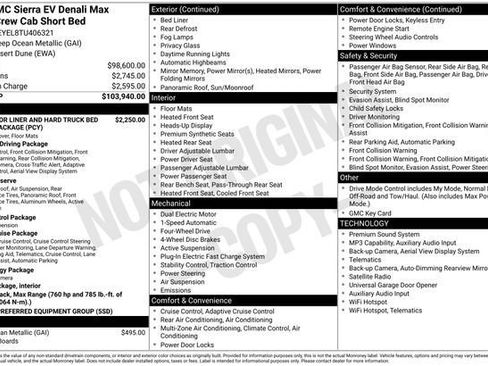 Used 2026 GMC Sierra EV Denali AWD/4WD image 3