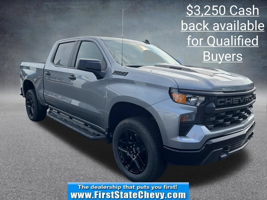 New 2026 Chevrolet Silverado 1500 Custom Trail Boss w/ Dark Appearance Package AWD/4WD image 1