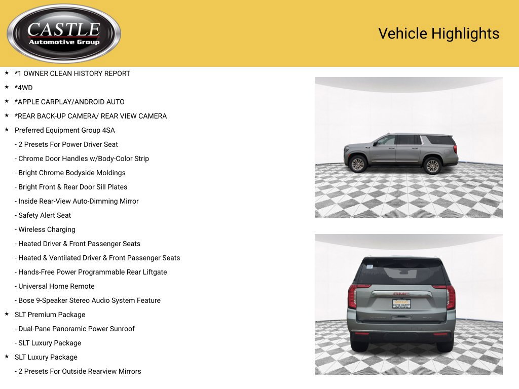 Used 2023 GMC Yukon XL SLT w/ SLT Premium Package AWD/4WD image 3
