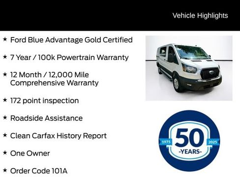 Certified 2025 Ford Transit 250 Low Roof w/ Exterior Upgrade Package RWD image 6