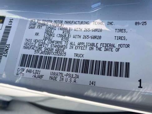 New 2026 Toyota Tundra Limited image 18