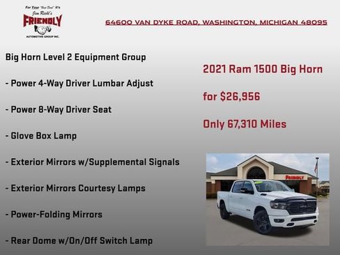 Certified 2021 RAM 1500 Big Horn AWD/4WD image 15