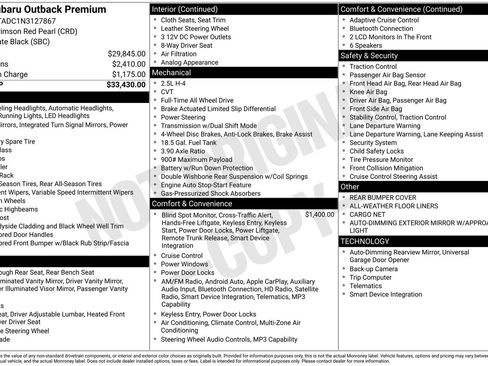 Certified 2022 Subaru Outback Premium image 11