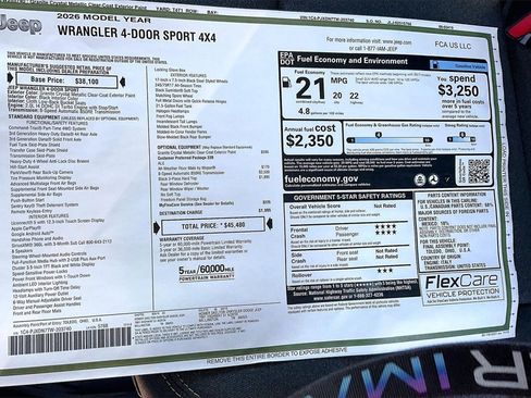 New 2026 Jeep Wrangler Sport image 14