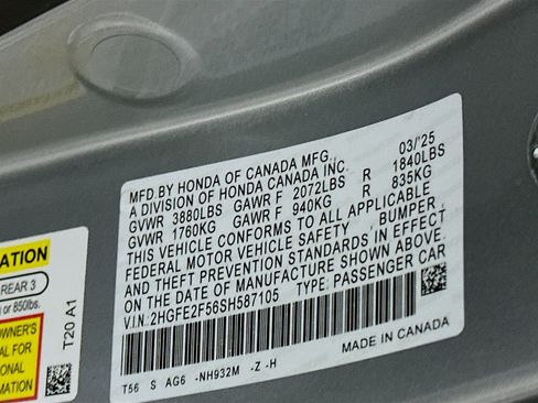 Used 2025 Honda Civic Sport image 12