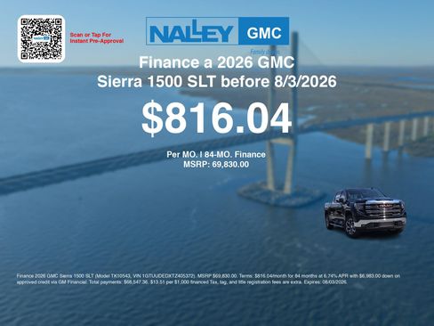 New 2026 GMC Sierra 1500 SLT w/ SLT Premium Plus Package AWD/4WD image 7
