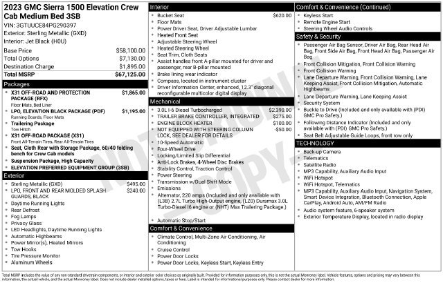 Used 2023 GMC Sierra 1500 Elevation AWD/4WD image 35