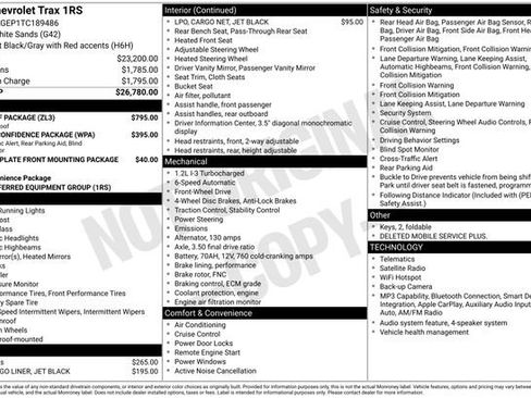 Used 2026 Chevrolet Trax RS w/ Sunroof Package FWD image 31