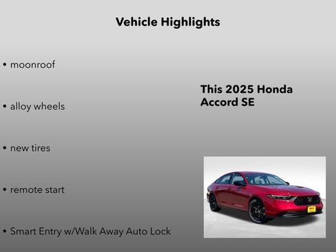 New 2025 Honda Accord SE image 15
