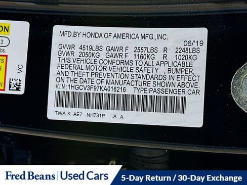 Used 2019 Honda Accord Touring image 33
