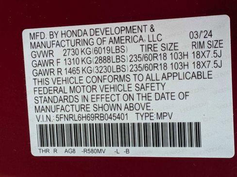 Used 2024 Honda Odyssey EX-L image 32