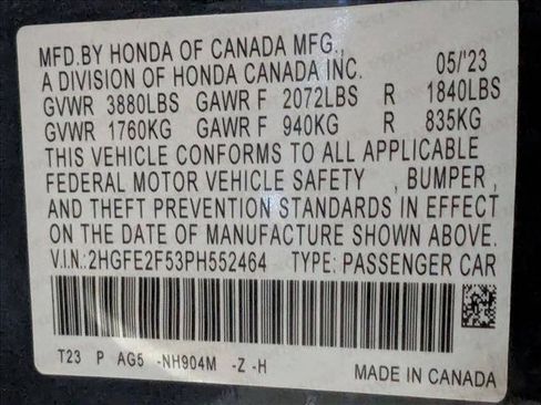 Used 2023 Honda Civic Sport image 23