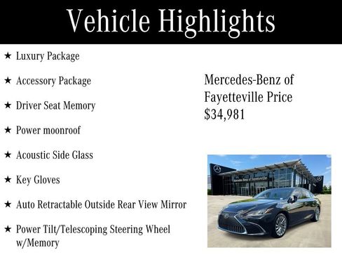 Used 2020 Lexus ES 350 w/ Accessory Package FWD image 6