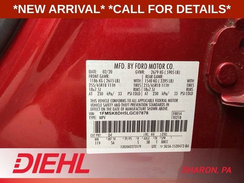Used 2020 Ford Explorer XLT w/ Equipment Group 202A AWD/4WD image 9