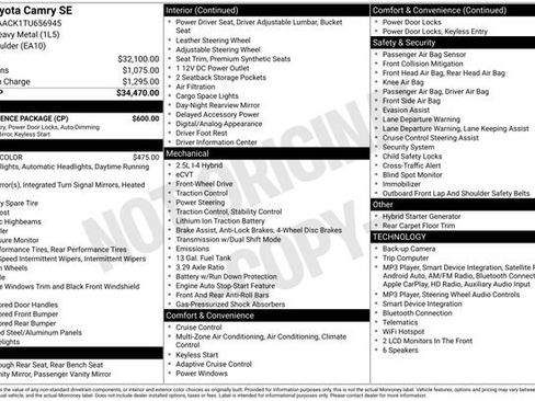 Used 2026 Toyota Camry SE w/ Convenience Package FWD image 2