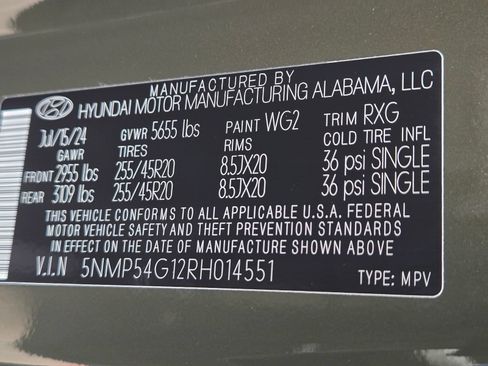Certified 2024 Hyundai Santa Fe Calligraphy FWD image 33