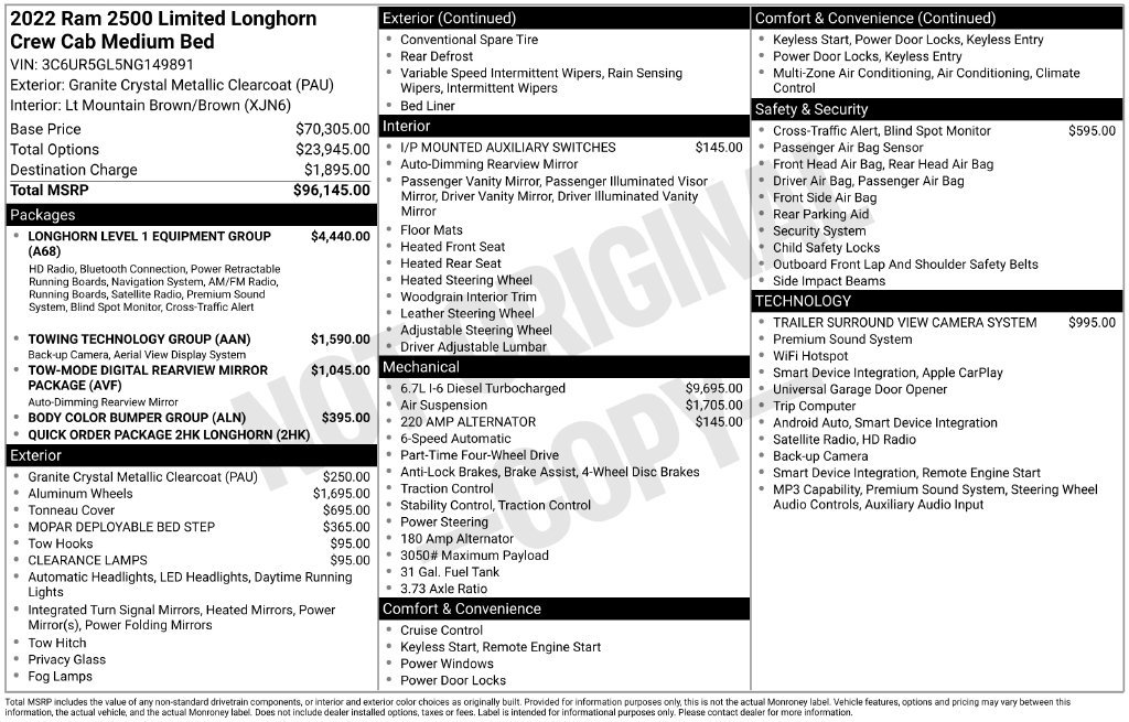 Used 2022 RAM 2500 Limited AWD/4WD image 26