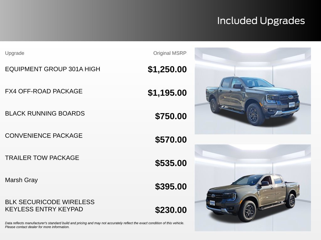 New 2026 Ford Ranger XLT w/ Equipment Group 301A High AWD/4WD image 3