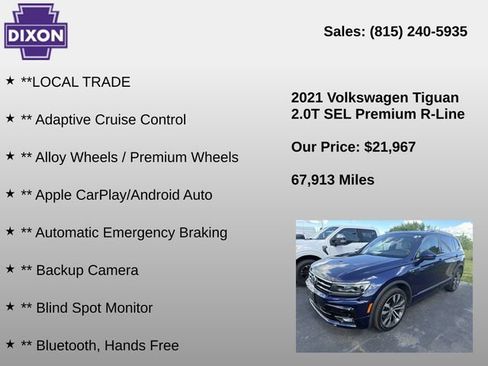 Used 2021 Volkswagen Tiguan SEL Premium R-Line AWD/4WD image 4