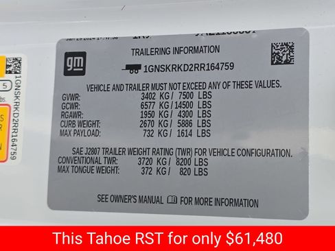 Used 2024 Chevrolet Tahoe RST w/ Luxury Package AWD/4WD image 47