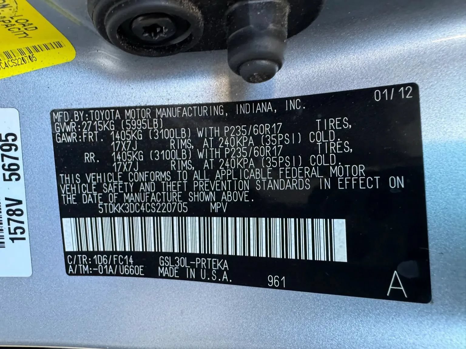 Used 2012 Toyota Sienna LE FWD image 34