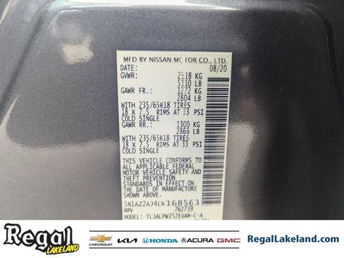 Used 2020 Nissan Murano S w/ Technology Package image 31