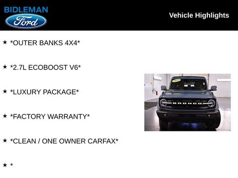 Used 2025 Ford Bronco Outer Banks AWD/4WD image 10