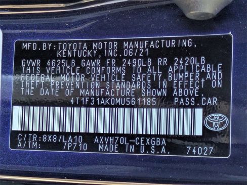 Used 2021 Toyota Camry XLE w/ Navigation Upgrade Package image 41