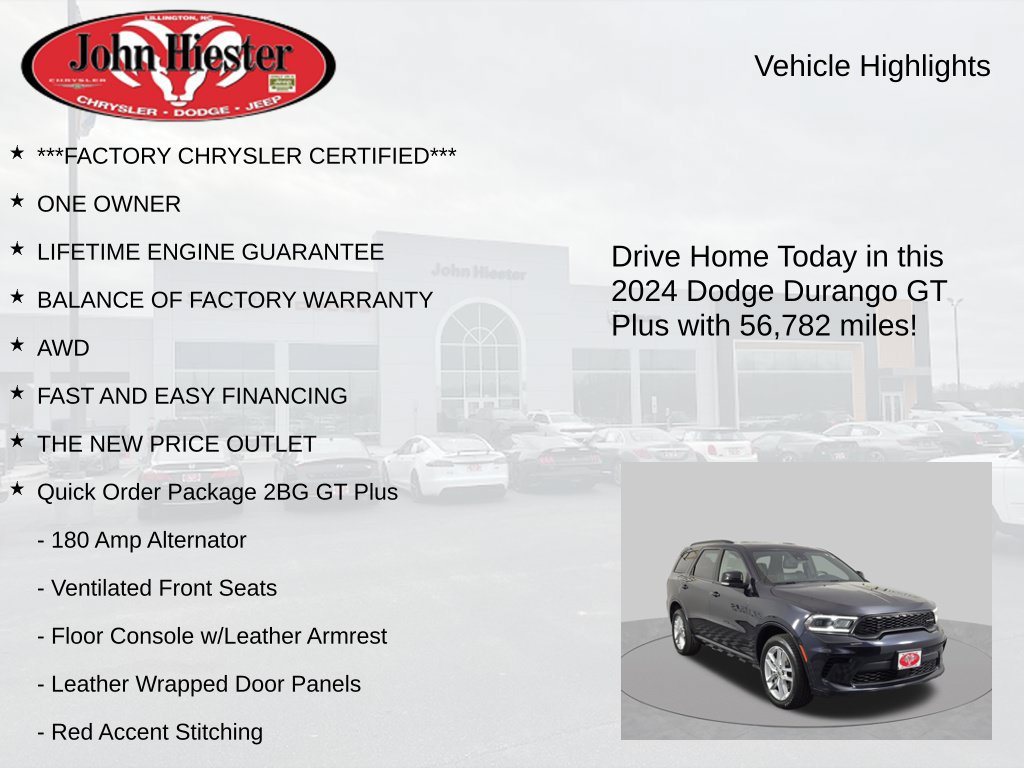 Certified 2024 Dodge Durango GT AWD/4WD image 5