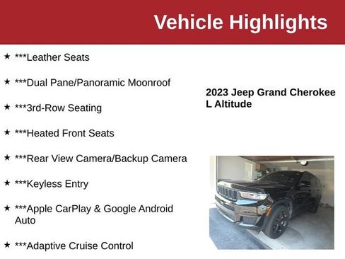 Used 2023 Jeep Grand Cherokee L Laredo AWD/4WD image 10