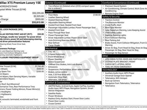 Used 2017 Cadillac XT5 Premium Luxury w/ LPO, Wheel Lock Package image 3