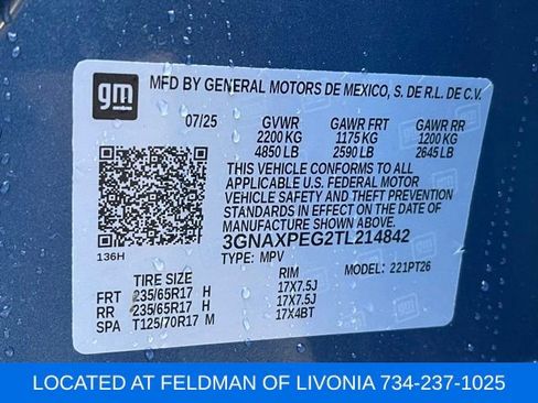Certified 2026 Chevrolet Equinox LT w/ LPO, Floor Liner Package AWD/4WD image 10