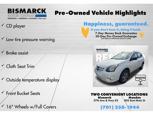 Used 2015 Nissan Rogue S w/ Convenience Package AWD/4WD image 8