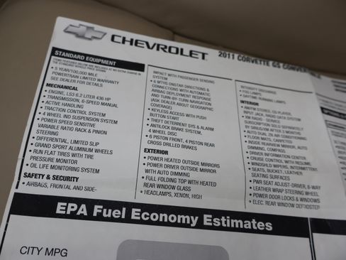 Used 2011 Chevrolet Corvette Grand Sport w/ Preferred Equipment Group RWD image 41