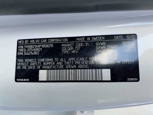 Certified 2023 Volvo XC90 B6 Ultimate w/ Protection Package Premier image 20