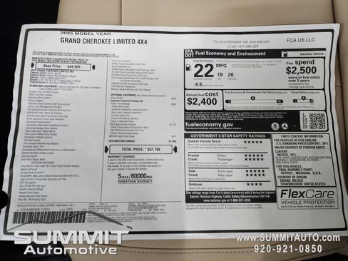 New 2025 Jeep Grand Cherokee Limited w/ Black Appearance Package image 40