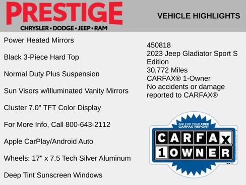 Used 2023 Jeep Gladiator Sport image 12