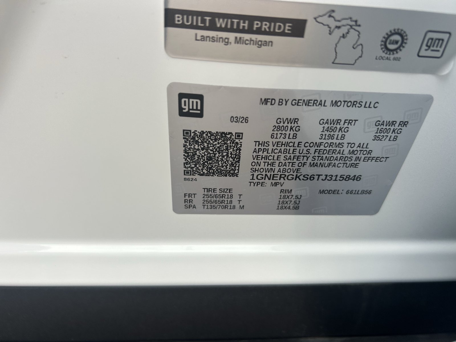 Certified 2026 Chevrolet Traverse LT w/ LPO, Floor Liner Package FWD image 34