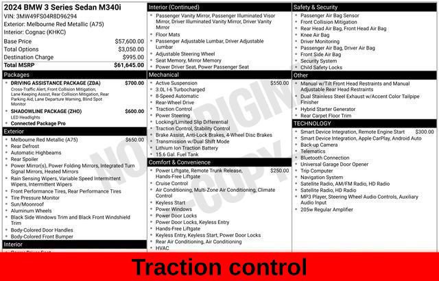 Used 2024 BMW M340i w/ Driving Assistance Package RWD image 47