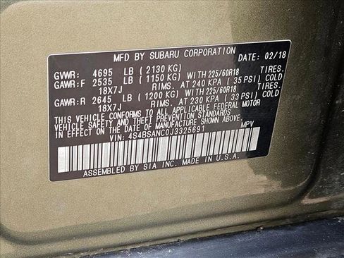 Used 2018 Subaru Outback 2.5i Limited image 24